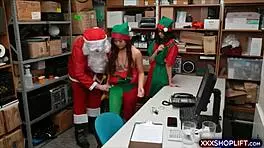 Santa Fucks Two Cute Shoplifter Teen 18+S In Reality Doggystyle