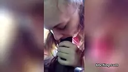 White Trash Slut Sucks My Big Black Cock