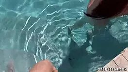 Watch this teen go wild on cock in threesome pov?