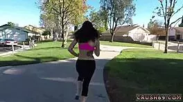 Young cute teen pals get hardcore anal while pregnant and chasing cash