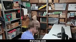 blonde teen punished with hardcore banging in garage for stealing