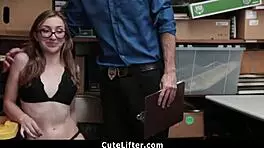 Teen pussy fucked for shoplifting by burglar with big cock pov monster cock punishment.