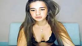 Watch this teen girl on webcam showing her hairy pussy?