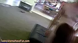 Amateur teens suck cock intensely at party.