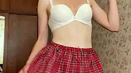 The hot pretty girl says, 'I want to masturbate and cum with you right now.'