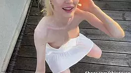 Blonde Teen Feels Intense Pleasure Outdoors With Creampie
