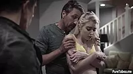 Cute stepdaughter teen 18+ gets surprising double action