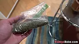 step dad punishes stepdaughter for smoking weed