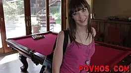 teen amateur in pov scene with handjob