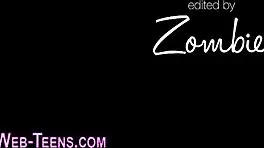 Skinny Teen in Stockings Uses Toys with Lesbian Babe