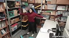 Monica Saige spreads legs for deep penetration in shop