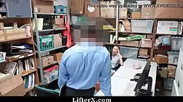 cute teen gives up her pussy to the burglar in the garage?