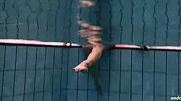 duna bultihalo, russian beauty, teases underwater in bikini at pool