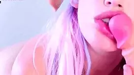 Blonde Amateur Performs Homemade Masturbation and Handjob Session.