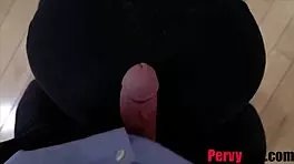 cleaning teen brunette joseline kelly with blowjob and orgasm