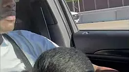 Curvy Liyah Bunni caught sucking big black cock on the highway