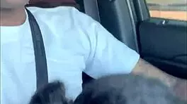 Curvy Liyah Bunni caught sucking big black cock on the highway