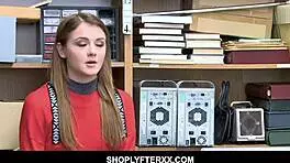 tiny redhead teen suspected of shoplifting clothing from the mall rosalyn sphinx
