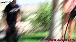 pretty teen 18+ flashing big tits outdoors makes my heart race