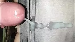 Amateur teen with big cock toys homemade pussy during masturbation