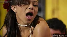 Gorgeous Ebony Teen Pussyfucked by Horny Stepdad in Fantasy Scene