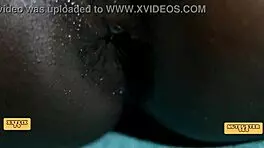 Petite bbw ebony whore spreads wet shaved pussy for cum