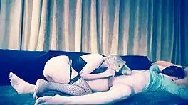 Skinny blond teen 18+ takes deepthroat blowjobs and cumshots