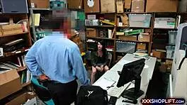 Teen caught shoplifting offers blowjob and fuck!
