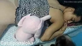 Teen gives blowjob to mature man interracial