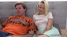 Hot Blonde L Pop Fucks In Front Of BF