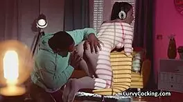 playing video games with my spanish girlfriend, then she gets that big black cock action.