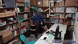 brunette teen fucks patron while redhead gets pounded hard by suspect in uniform