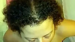 Young teen amateur demands cumshot on her face during intense blowjob!