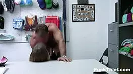 small tits blonde teen dominated by mall officer for theft in doggystyle.