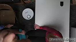 Police officer straps on and dominates stepmother and petite blonde daughter in hardcore threesome