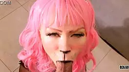 innocent linda in cosplay obeys her master's commands in pov blowjob scene