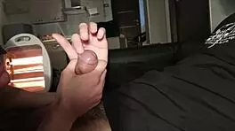 blonde girlfriend swallows cum in wet blowjob