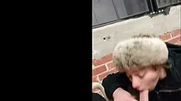 Bold college blonde lost bet, sucks off young 18+ dude intensely
