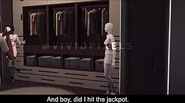 Sims 4 – handsome man and his wife f*cking a young babysitter dawn