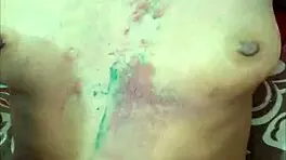 Zoya Celebrates Holi With A Friend In Close-Up