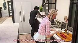 horny blonde stepsister masturbates for her stepbrother in sims 4 3d animation