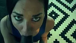 Emotional striptease leads to blowjob and hardcore fucking with stepsis