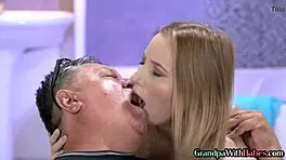 Come on, babe, after that steamy shower and rimjob, let's get wild with this senior guy!