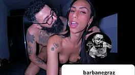 Brunna Garcia, the naughty one, climaxes riding hard