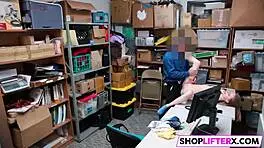 hey, this teen got caught shoplifting and took a big cock instead
