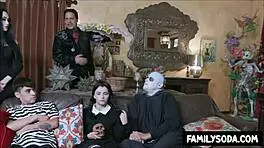 Adams fam orgy with taboo old and young cosplay.