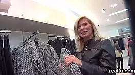 charming czech girl is seduced in the shopping centre and banged in pov