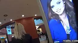 charming czech girl is seduced in the shopping centre and banged in pov