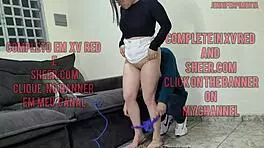 curvy latina housewife alone shows panties to technician in mini skirt