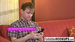 Busty Blonde Encounters Step-Brother's Huge Surprise